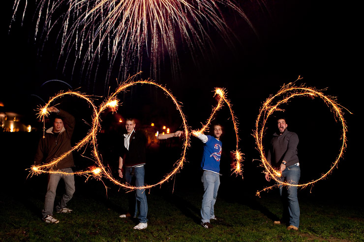 Joe, Tom, Philippe and Alain on New Years Eve